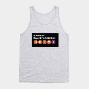 NY Metro 5th. Ave. Sign Tank Top